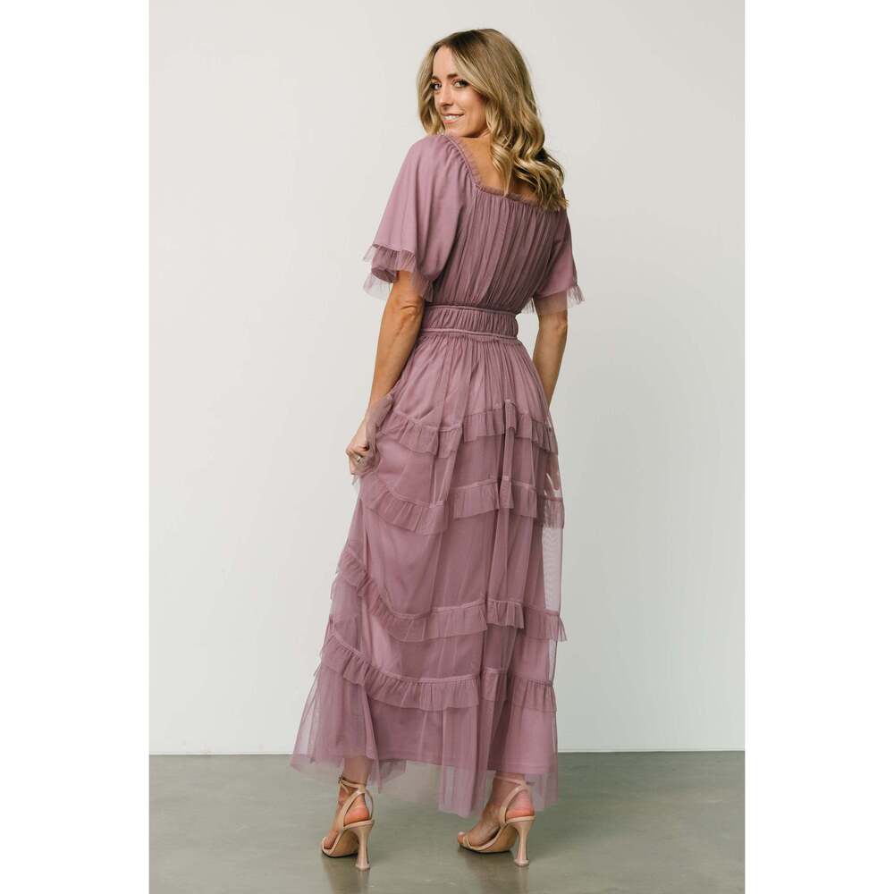 Baltic Born Magdalena Tulle Maxi Dress | Dusty Orchid Size XL - Picture 5 of 5